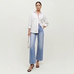 Reformation Wilder High Rise Wide Leg Cropped Jeans